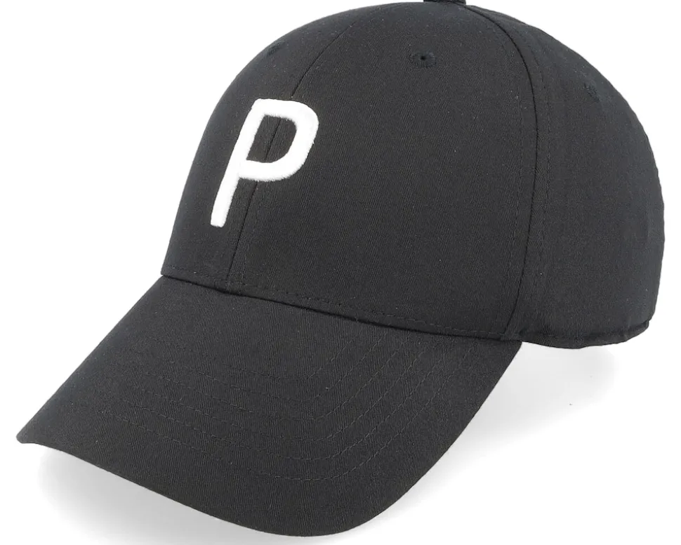 Structured P Cap Black/White Glow Adjustable - Puma