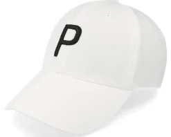 Structured P Cap White Glow/Black Adjustable - Puma