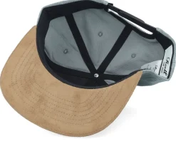 Suede Cap Blue Grey Corduroy Snapback - Reell