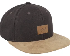 Suede Cap Dark Brown Tweed Snapback - Reell