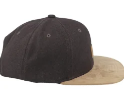 Suede Cap Dark Brown Tweed Snapback - Reell