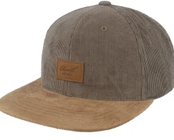 Suede Cap Olive Corduroy Snapback - Reell