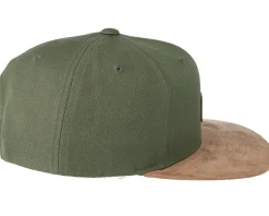 Suede Dark Olive Snapback - Reell