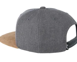 Suede Heather Charcoal Snapback - Reell