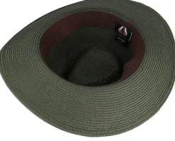 Summer C-crown Straw Hat Olive Fedora - Jaxon & James