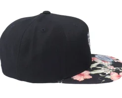 Summer Palm Tree Logo Black/Floral Snapback - Iconic
