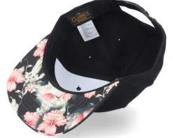 Summer Palm Tree Logo Black/Floral Snapback - Iconic