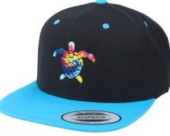 Summer Sea Turtle Black/Teal Snapback - Iconic