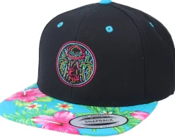 Summer Space Invasion Black/Aqua Snapback - Iconic