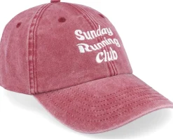 Sunday Running Club Washed Red Dad Cap - Iconic