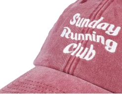Sunday Running Club Washed Red Dad Cap - Iconic