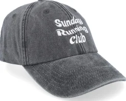 Sunday Running Club Washed Black Dad Cap - Iconic
