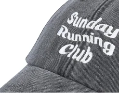 Sunday Running Club Washed Black Dad Cap - Iconic