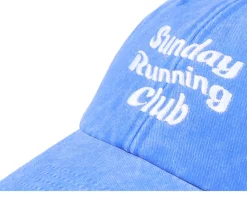 Sunday Running Club Washed Cornflower Dad Cap - Iconic