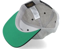 Sunset Heather Grey/Black Snapback - Bearded Man