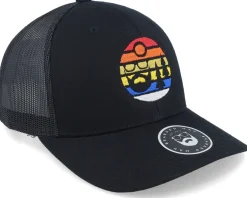 Sunset Logo Black Trucker - Bearded Man