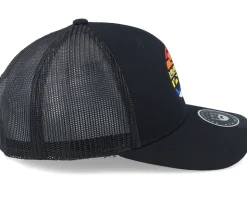 Sunset Logo Black Trucker - Bearded Man