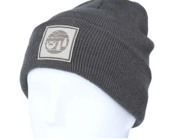 Sunset Logo Patch Graphite Grey Beanie - Bearded Man