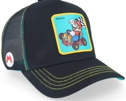 Super Mario Kart Mario Black/Blue Trucker - Capslab