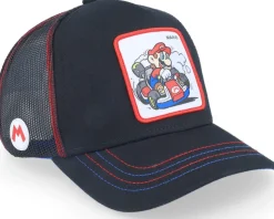 Super Mario Kart Mario Black/White/Blue Trucker - Capslab