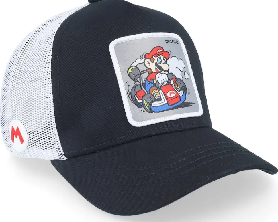 Super Mario Kart Mario Black/White/Blue Trucker - Capslab