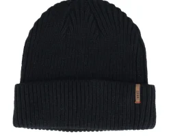Super Rip Knit Black Short Beanie - Djinns