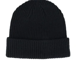 Super Rip Knit Black Short Beanie - Djinns