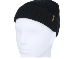 Super Rip Knit Black Short Beanie - Djinns