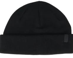 Super Short Beanie Soft Knit Black Cuff - Djinns