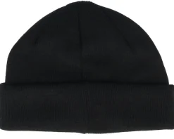 Super Short Beanie Soft Knit Black Cuff - Djinns