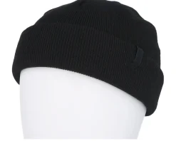 Super Short Beanie Soft Knit Black Cuff - Djinns