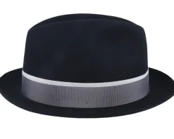 Superfine Wool Black Fedora - Borsalino