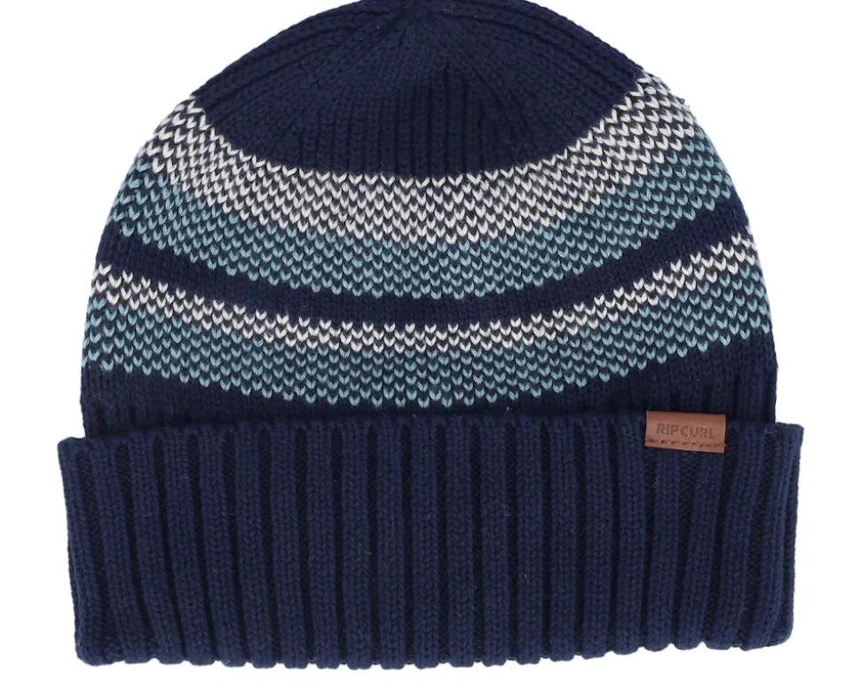 Surf Revival Stripe Reg Beanie Navy Cuff - Rip Curl