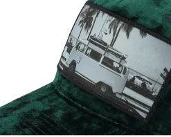 Surf Van Velvet Green/Ivory A-frame Trucker - Calza Pennello