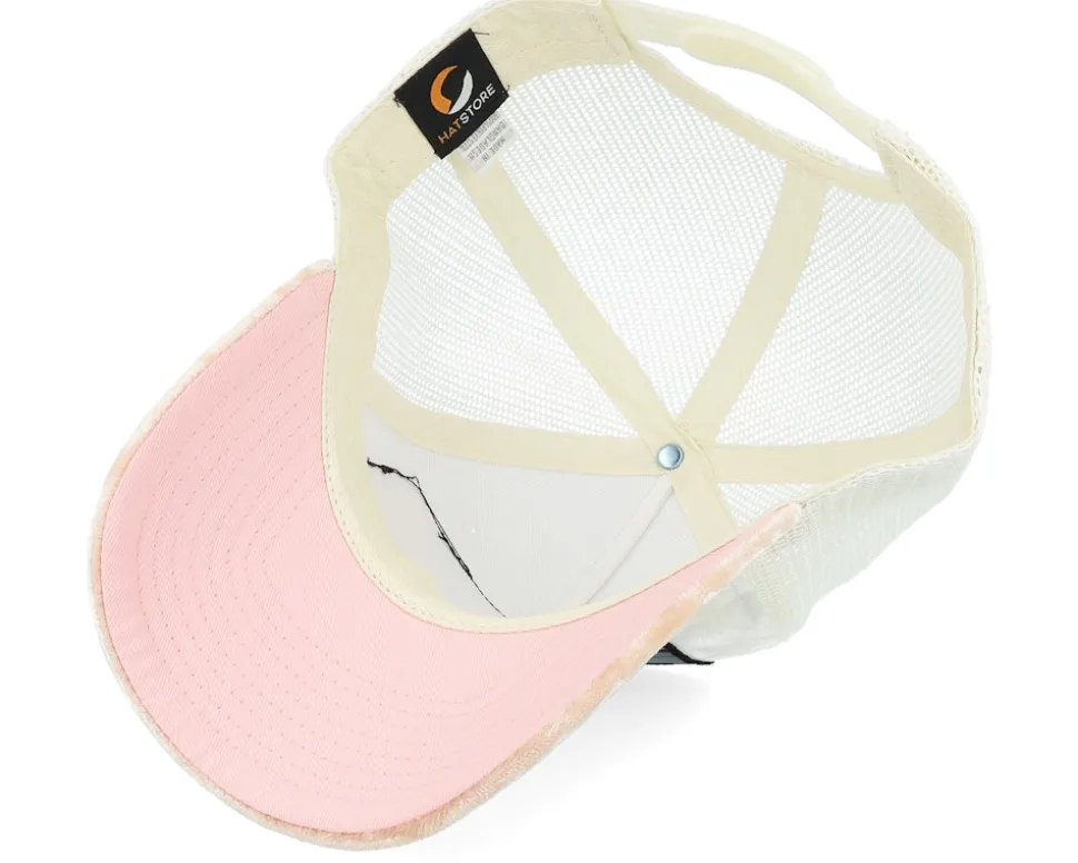 Surf Van Velvet White/Peach/Ivory A-frame Trucker - Calza Pennello