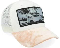 Surf Van Velvet White/Peach/Ivory A-frame Trucker - Calza Pennello