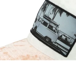 Surf Van Velvet White/Peach/Ivory A-frame Trucker - Calza Pennello