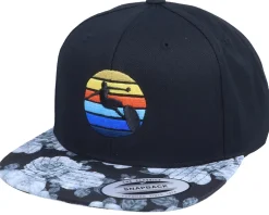 Surfer Boy Sunset Black/Rose Grey Snapback - Iconic