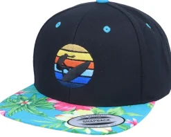 Surfer Sunset Logo Black/Tropical Snapback - Iconic