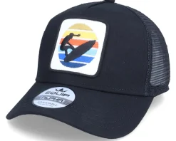 Surfer Sunset Logo Patch Black Trucker - Iconic