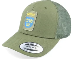 Sverige Sweden Army Badge Olive Trucker - Army Head