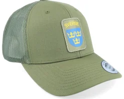 Sverige Sweden Army Badge Olive Trucker - Army Head