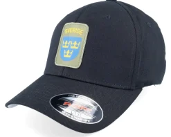 Sverige Sweden Army Badge Black Flexfit - Army Head