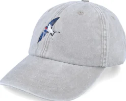 Swallow Bird Embroidery Grey Dad Cap - Wild Spirit