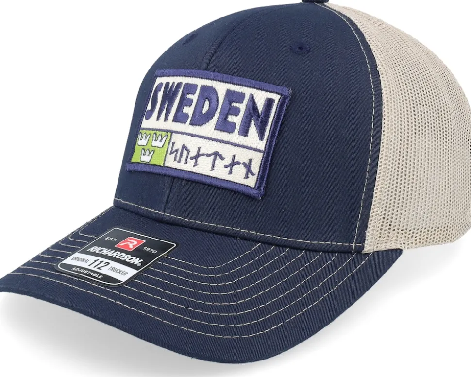 Sweden Patch Logo Black A-frame Trucker - Wild Spirit