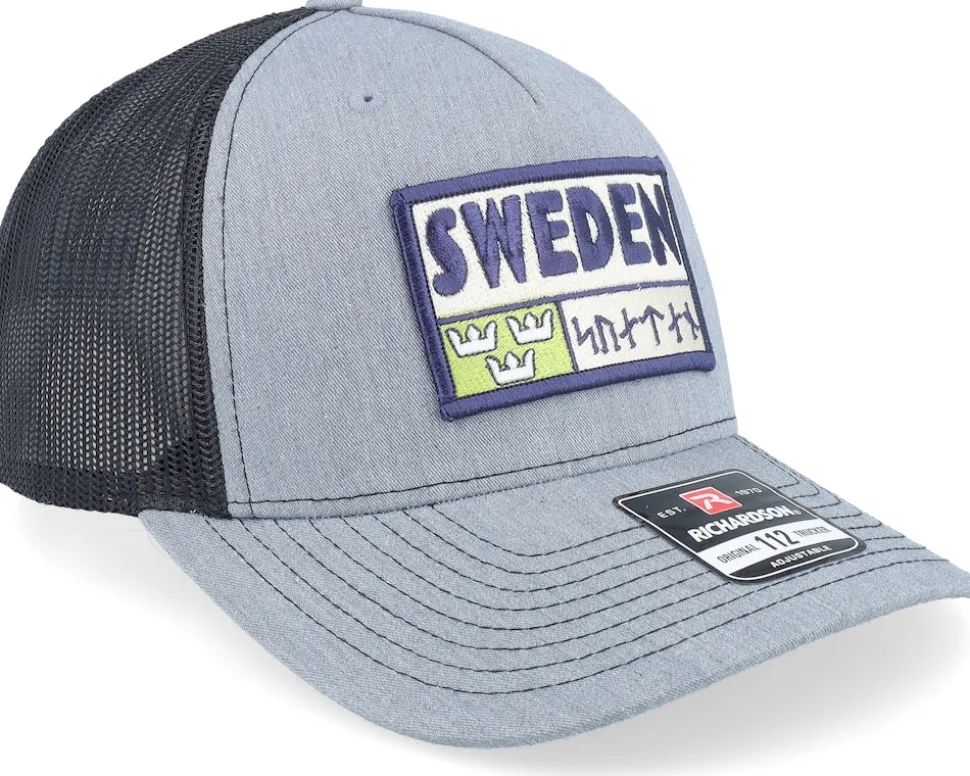 Sweden Patch Logo Heather Grey/Black A-frame Trucker - Wild Spirit