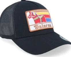 Swedish Dalarna Landscape Black A-Frame Trucker - Wild Spirit