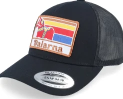 Swedish Dalarna Landscape Corduroy Black Snapback - Wild Spirit