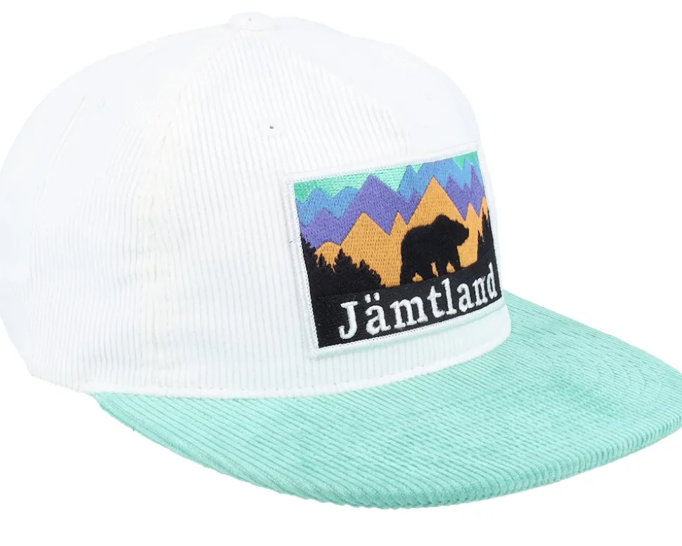 Swedish Jämtland Landscape White/Teal 5-panel - Wild Spirit