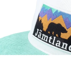 Swedish Jämtland Landscape White/Teal 5-panel - Wild Spirit